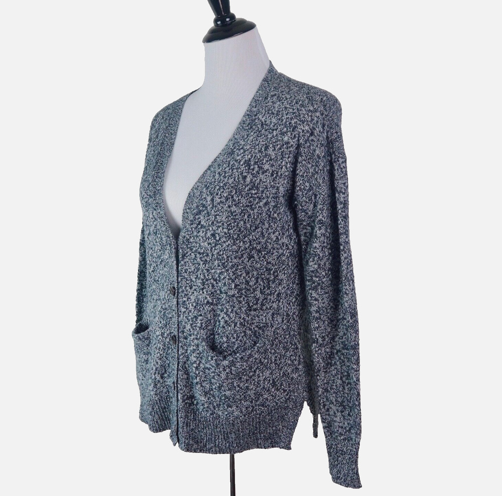 Madewell Size XS Landscape Cardigan Sweater Marled Grey Black